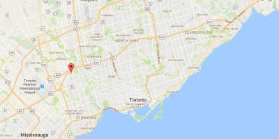 Mapa Kingsview Herri auzoan Toronto