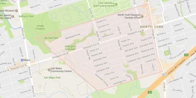 Mapa Lansing auzoa Toronto