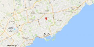 Mapa Lawrence Parke auzoan Toronto