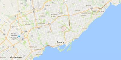 Mapa Leaside auzoan Toronto