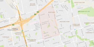 Mapa Ledbury Park auzo Toronto
