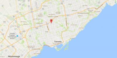 Mapa Ledbury Parke auzoan Toronto
