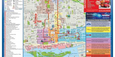 Mapa leku interesgarriak Toronto