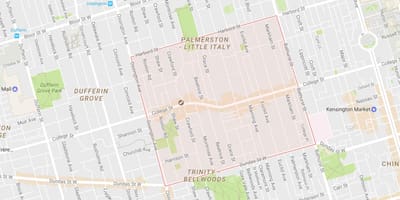 Mapa Txiki Italia auzoa Toronto