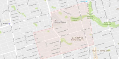 Mapa Lytton Park auzo Toronto