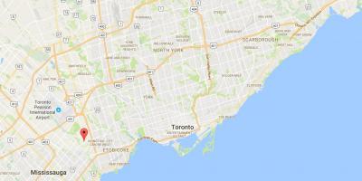 Mapa Markland Egurra auzoan Toronto