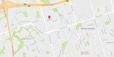 Mapa Maryvalen eighbourhood Toronto