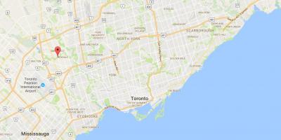 Mapa West Humber-Clairville auzoan Toronto