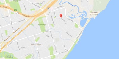 Mapa West Rouge auzoa Toronto