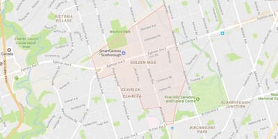 Mapa milla auzoa Toronto