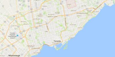 Mapa Milliken auzoan Toronto
