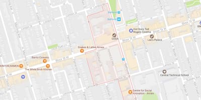 Mapa Mirvish Herrixka auzoa Toronto