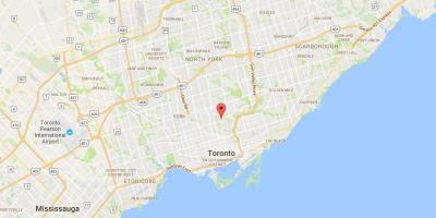 Mapa Moore Parke auzoan Toronto