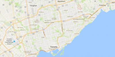 Mapa Morningside Altuerak auzoan Toronto