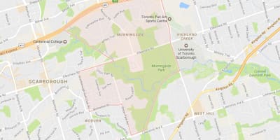 Mapa Morningside auzoa Toronto