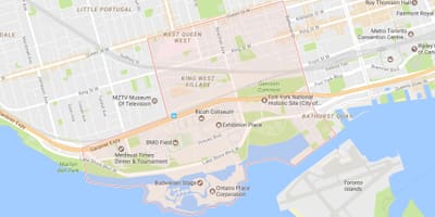 Mapa Niagara auzoa Toronto