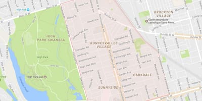 Mapa Orreagako auzoa Toronto