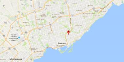 Mapa Pape Herri auzoan Toronto