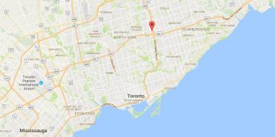 Mapa Parkway Baso auzoan Toronto