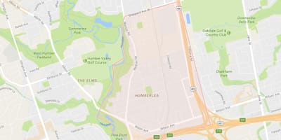 Mapa Pelmo Park – Humberlea auzoa Toronto