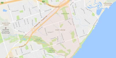 Mapa Portu Batasuneko auzo Toronto
