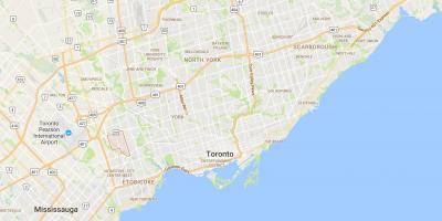 Mapa Printzesa Lorategiak auzoan Toronto