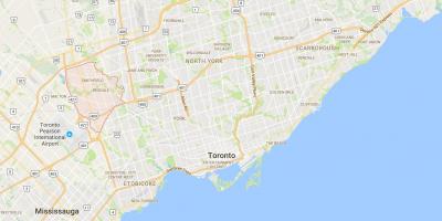 Mapa Rexdale auzoan Toronto