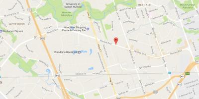 Mapa Rexdale boulevard Toronto