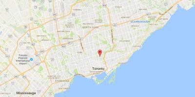 Mapa Rosedale auzoan Toronto