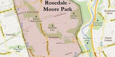 Mapa Rosedale Moore Parke Toronto