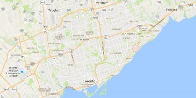 Mapa Scarborough Herri auzoan Toronto