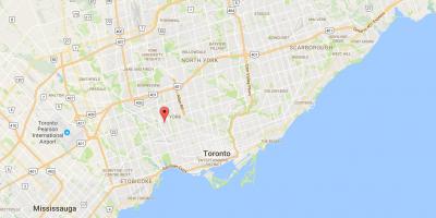 Mapa Silverthorn auzoan Toronto