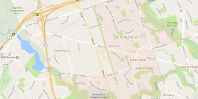 Mapa Smithfield auzoa auzoa Toronto