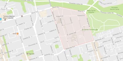 Mapa St. James Herri auzoa Toronto