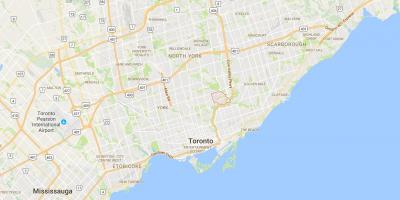 Mapa Thorncliffe Parke auzoan Toronto