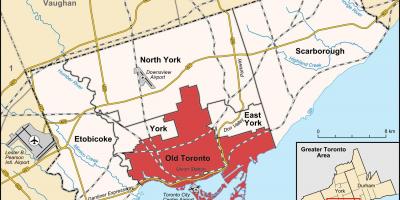 Mapa Toronto area