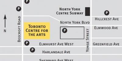 Mapa Toronto arteen zentro