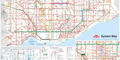 Mapa Toronto autobusa