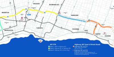 Mapa Toronto autopista 407