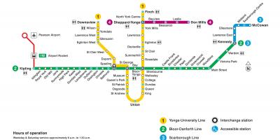 Mapa Toronto HAR metroa