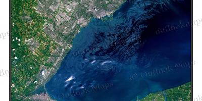 Mapa Toronto lake Ontario satelite