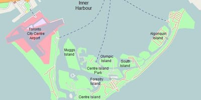 Mapa Toronto uharteak
