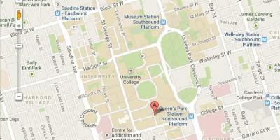 Mapa university of Toronto St George