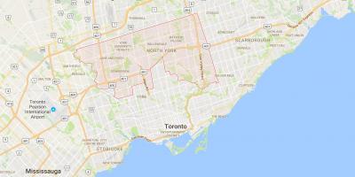 Mapa Uptown Toronto auzoan Toronto