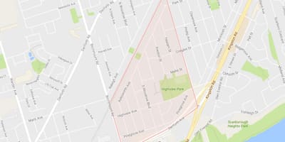 Mapa Urki Amildegi Altuerak auzoa Toronto