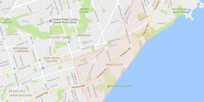 Mapa Urki Amildegi auzoa Toronto
