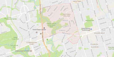 Mapa Victoria Herrixka auzoa Toronto