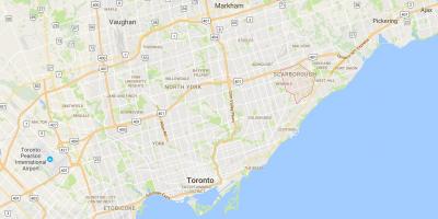 Mapa Woburn auzoan Toronto