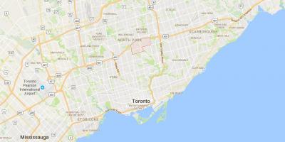 Mapa York Mills auzoan Toronto